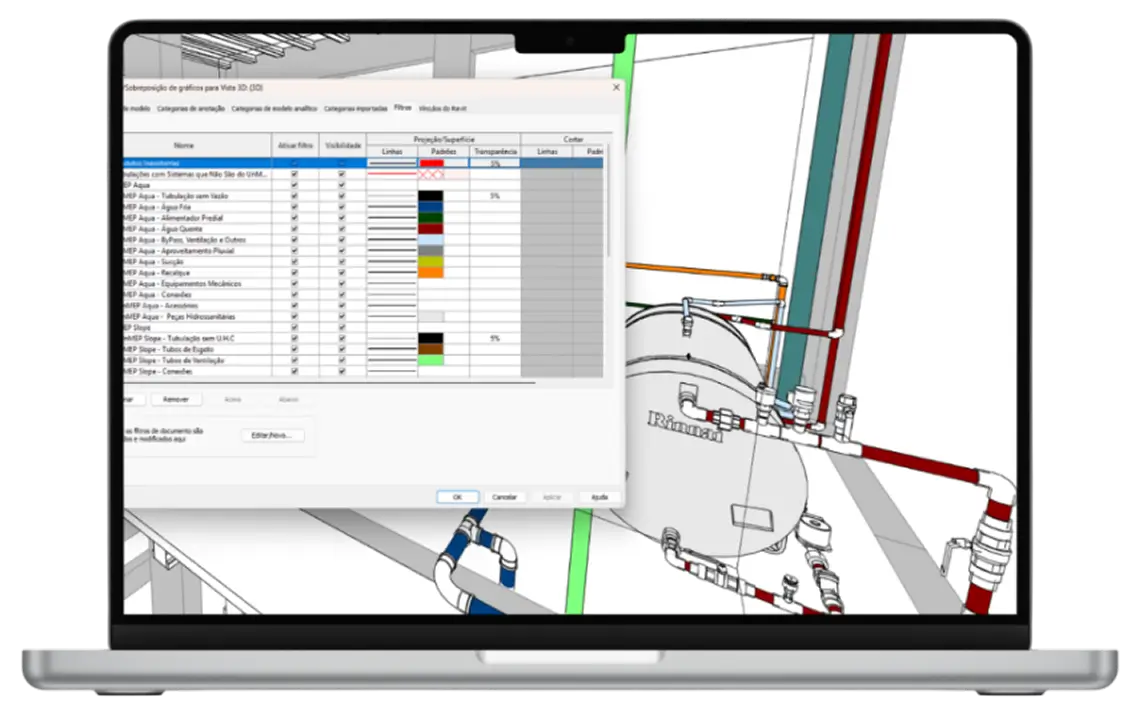 Vistas e filtros organizados